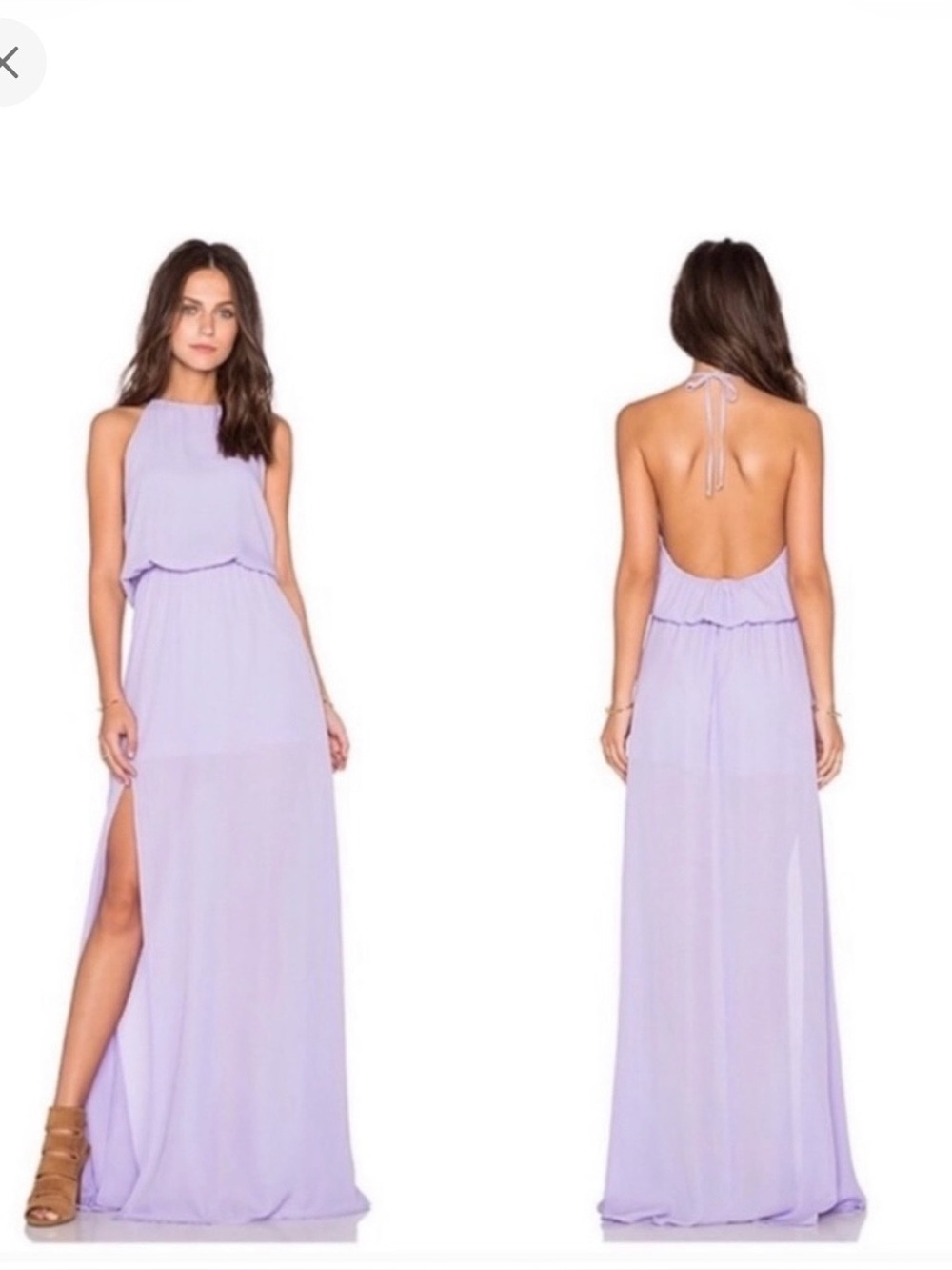 Show Me Your MuMu Lavender Halter Maxi Dress